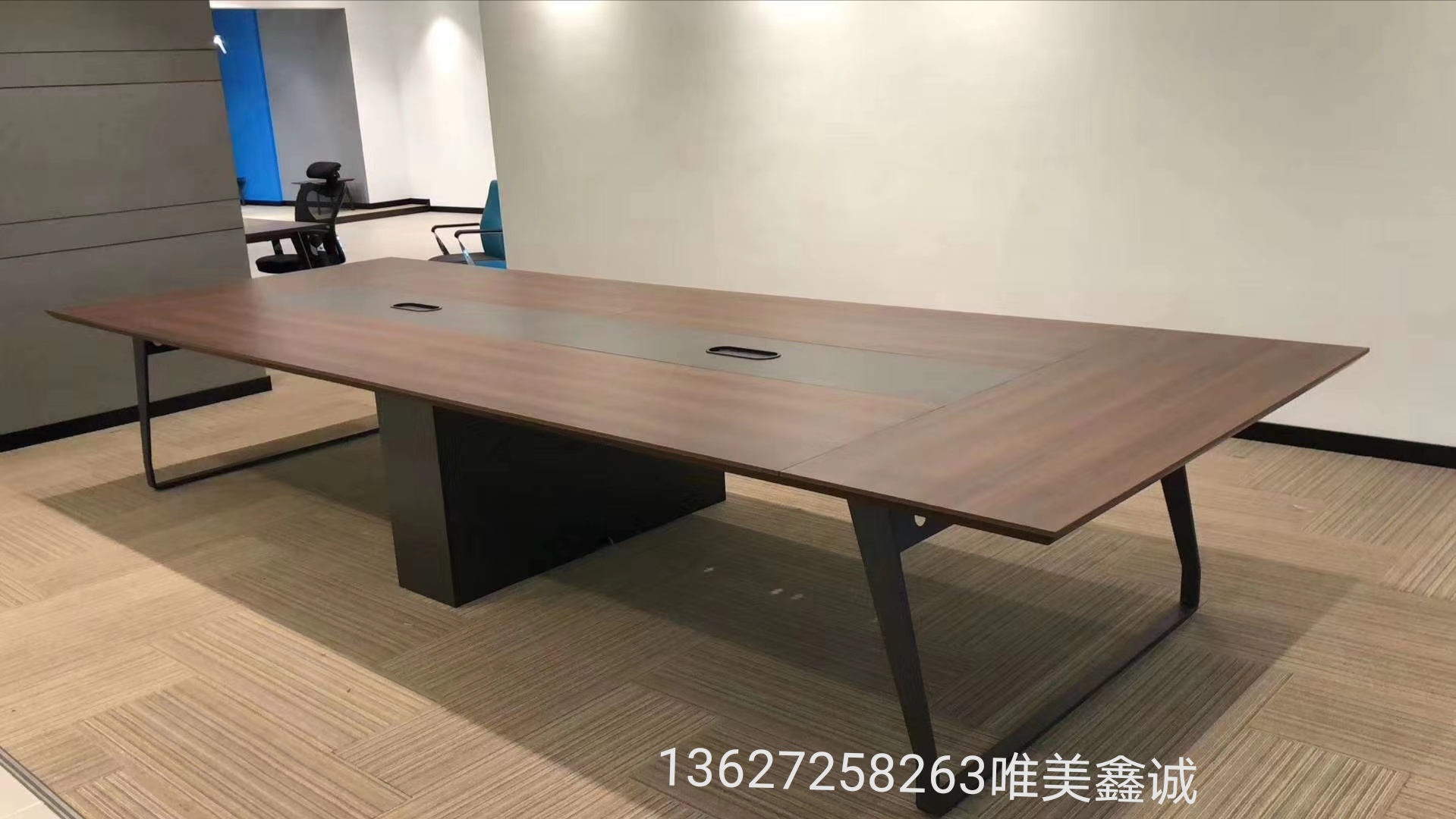 哈密鋼架會議桌WM-FLX-13