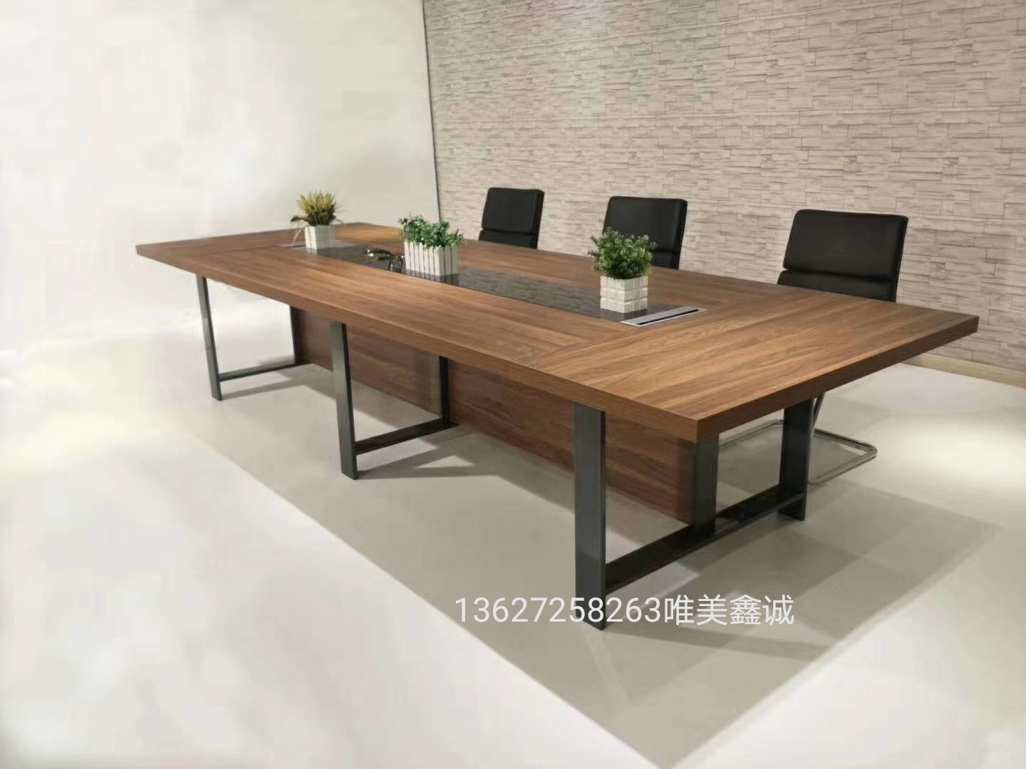 哈密鋼架會議桌WM-FLX-15